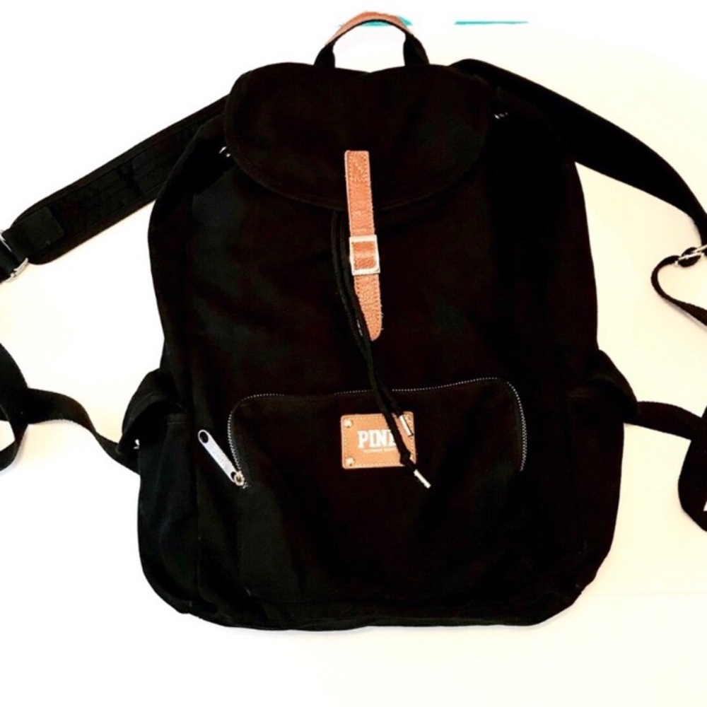 Victoria’s Secret Black Canvas Backpack